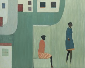Bus Stop (2015), Oil on Wood, 61 x 76.2cm