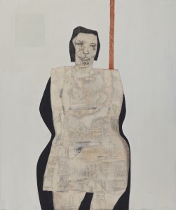 Girl with Black Hair (2014), Paper and Graphite on Wood, 72.4 x 61cm