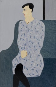 Red Necklace (2015), Oil on Wood, 78.8 x 53.4cm