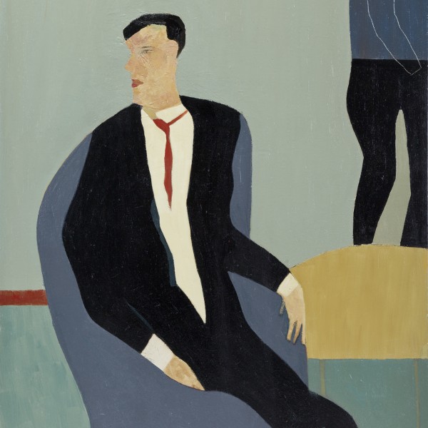 Red Tie (2015), Oil on Wood, 61 x 50cm