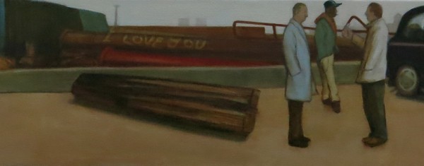 A Beautiful Chemistry (2015), Oil on Linen, 20 x 101.5cm