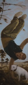 A Beat Back in Tempo (2011/12), Oil on Linen, 152 x 50cm