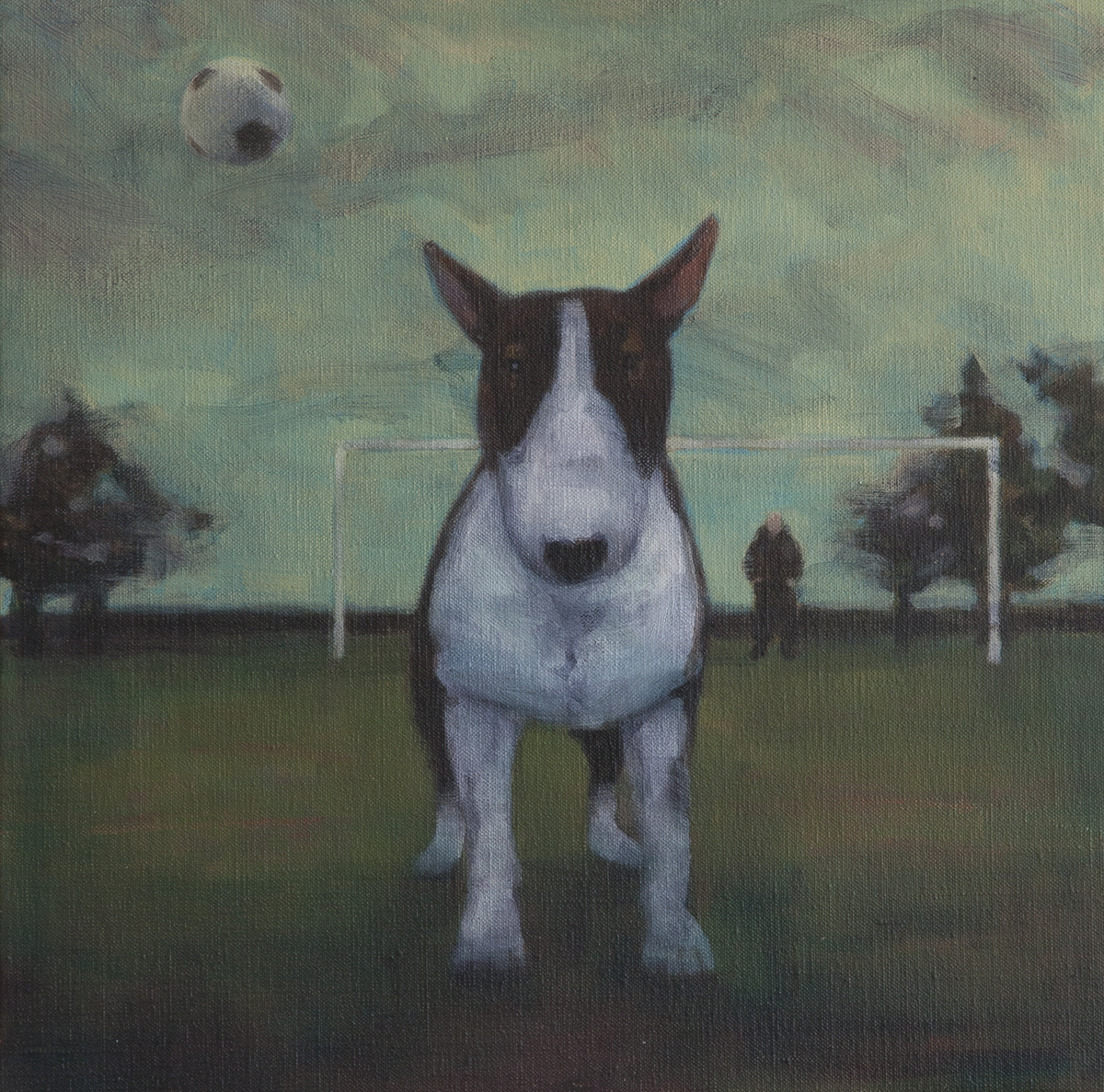 Headers and Volleys (2014), Oil on Linen, 35.5 x 35.5cm