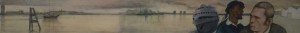 Tales from the Riverbank (2012), Oil on Linen, 20 x 183cm