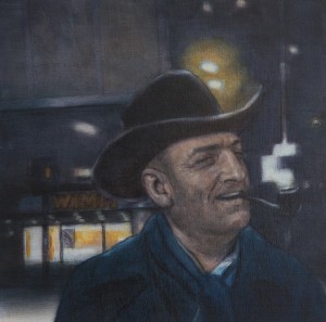 Tescotown (2014), Oil on Board, 30.5 x 30.5cm