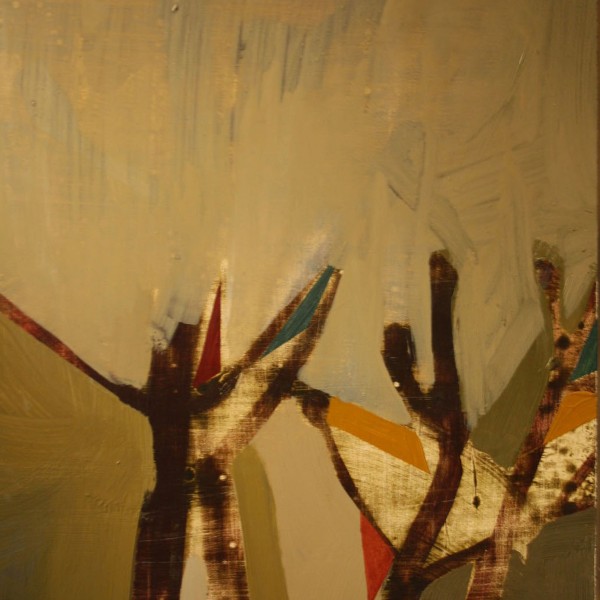 Pollakded Trees (2013), Oil on Board, 30 x 24cm