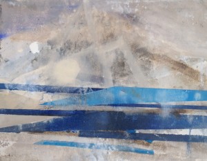 Landscape with Cerulean Blue, Oil on Canvas, 36 x 46cm