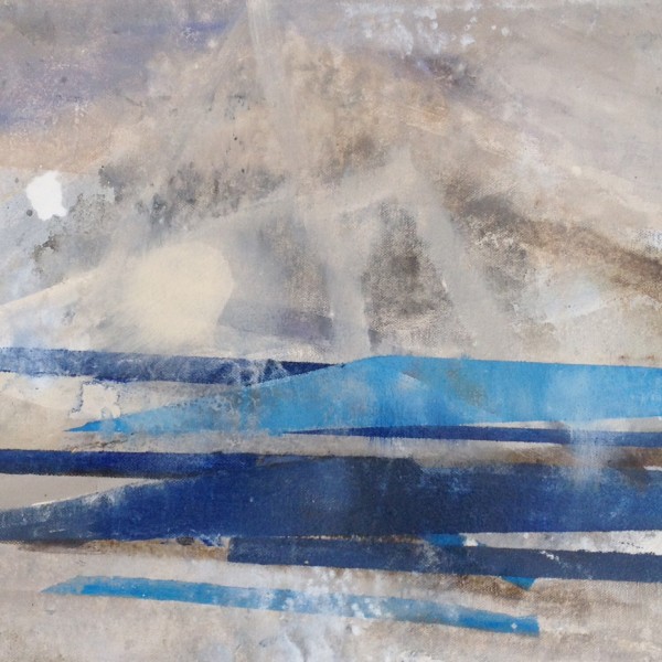 Landscape with Cerulean Blue, Oil on Canvas, 36 x 46cm
