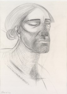 Head of Christ (1983), Pencil on Paper, 100 x 70cm