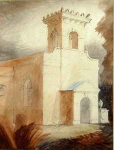 Pusey Church (1941), Watercolour and Ink, 50.8 x 36.83cm