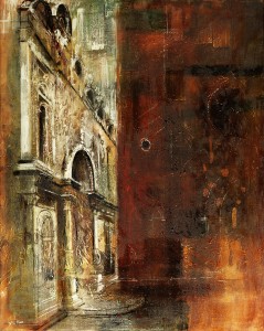 The Scuola di San Marco and S.S. Giovanni e Paolo (1960), Oil and Wax on Canvas, 152.4 x 122cm