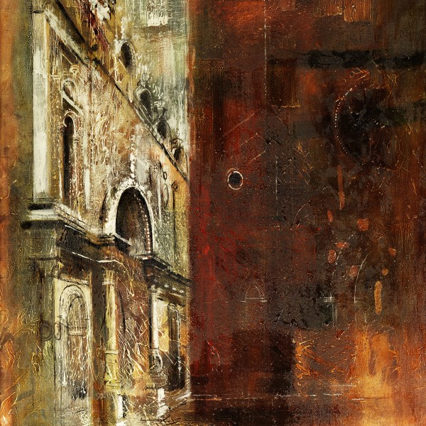 The Scuola di San Marco and S.S. Giovanni e Paolo (1960), Oil and Wax on Canvas, 152.4 x 122cm