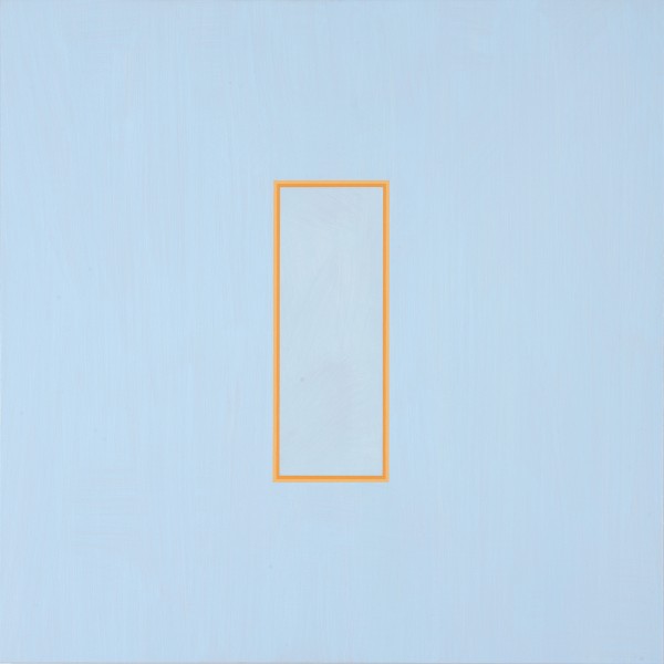Pastel Orange Volts (2014), Acrylic on Aluminium, 53 x 53cm