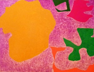 Five in Scribbled Violet (1971-73), Oil on Canvas, 76 x 101cm