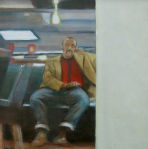 Sailors Fighting in the Dance Hall (2015), Oil on Wood