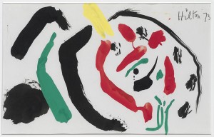 Red, Black and Green (1973), Gouache on Paper, 21 x 34cm