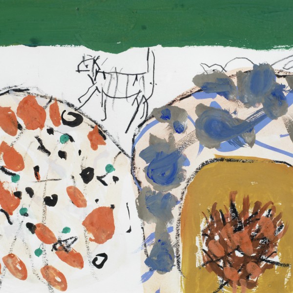 Untitled (1973), Charcoal and Gouache, 27.5 x 43cm