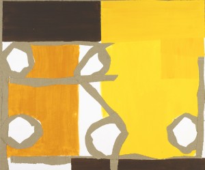 Orange Yellow Connection (2005), Acrylic and Hessian on Canvas, 150 x 180cm