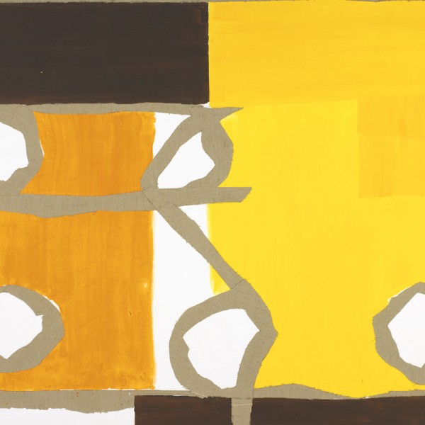 Orange Yellow Connection (2005), Acrylic and Hessian on Canvas, 150 x 180cm