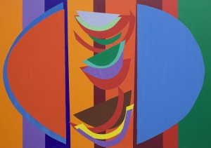 Frisky (2003), Acrylic and Collage on Canvas, 147 x 203cm