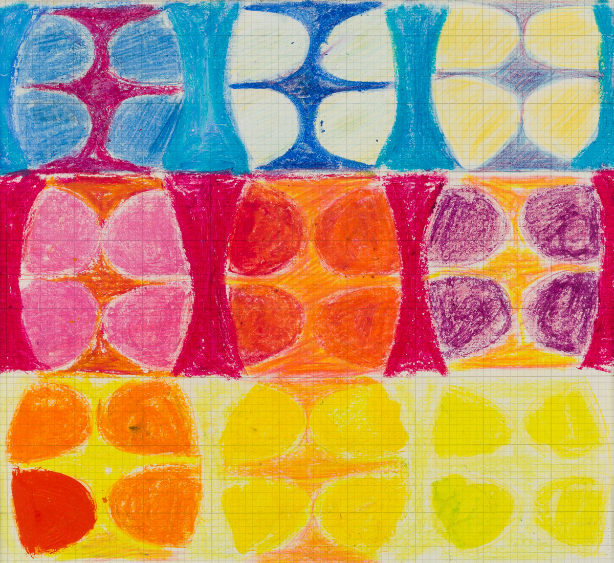 Untitled (Study 10) (c.1960), Oil Pastel on Paper, 20 x 25cm