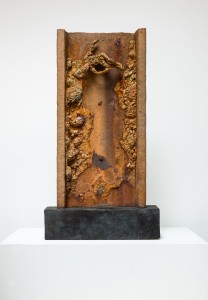 The Fallen (2015), Unique Bronze, Found Steel, 89 x 43 x 9cm (excluding base)