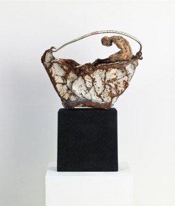 Bucket (2012), Bronze and Found Steel, Unique, 50 x 37 x 13 cm