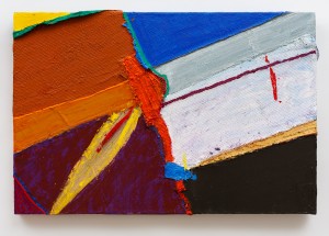 Blue Jeans and Moonbeams (2012), Acrylic on Table Mat, Onion Sack, Ripstop, Cloth and Canvas, 24 x 35 inches