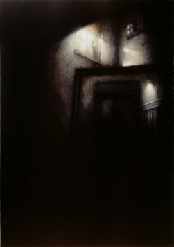Film Still - Shadows & Fog (2005-06), Oil on Canvas, on Board, 40 x 28cm
