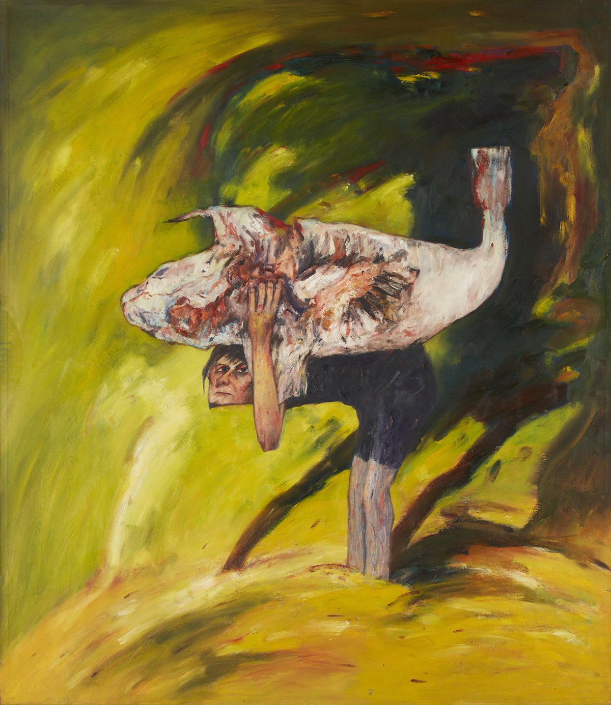 The Burden (1971), Oil on Canvas, 72 x 62 inches