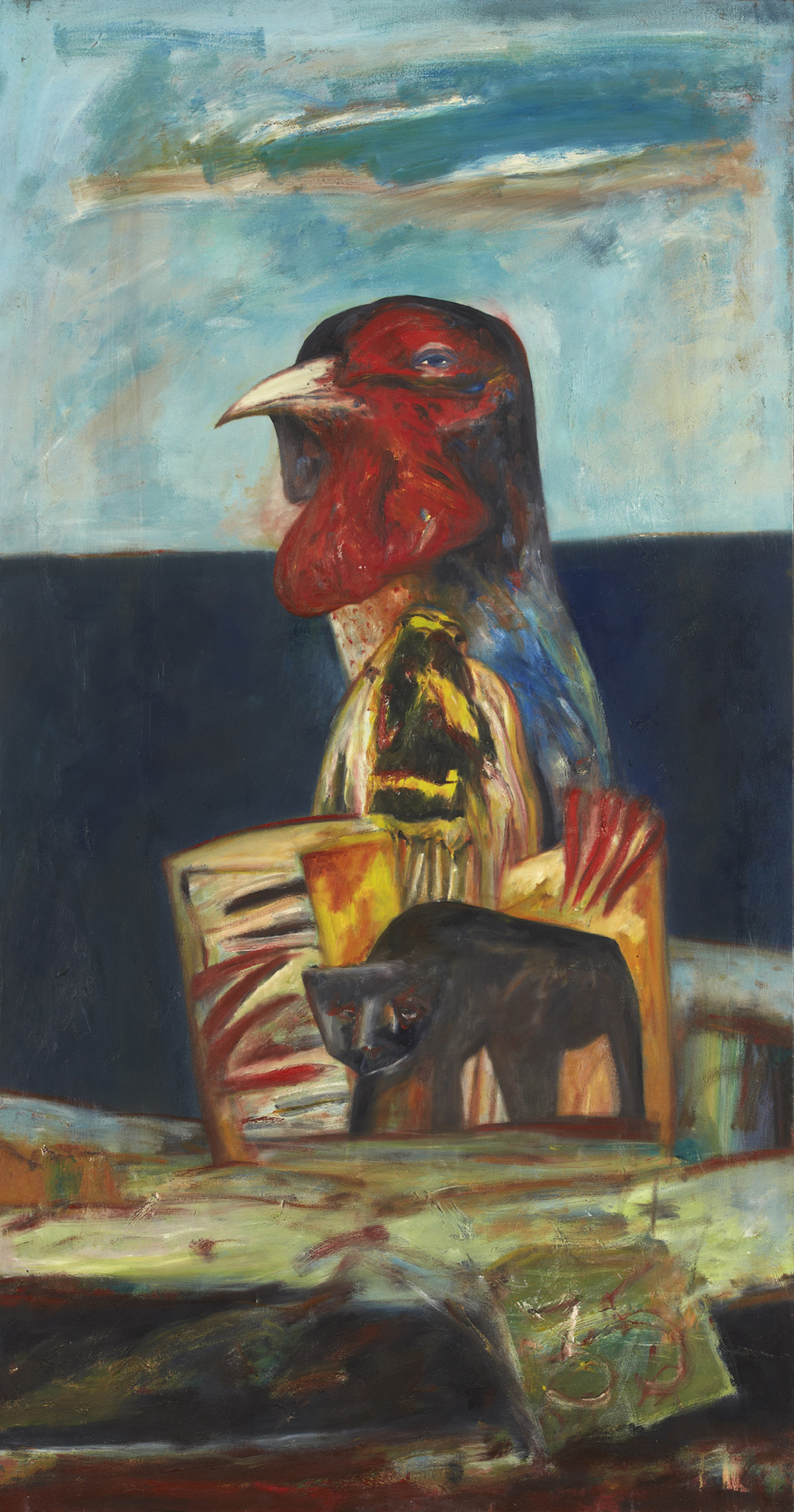 You're 35 Today John (1977), Oil on Canvas, 70.5 x 37 inches