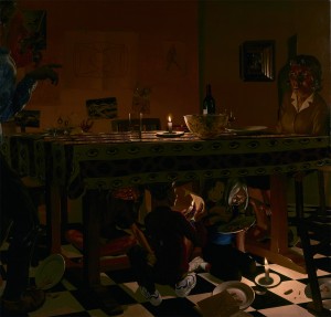 Interior with Row (1998-99), Oil on Canvas, 152 x 160cm
