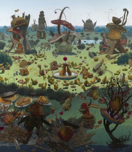 Adoration and Bunfights (2005-10), Oil on Canvas, 193 x 170cm