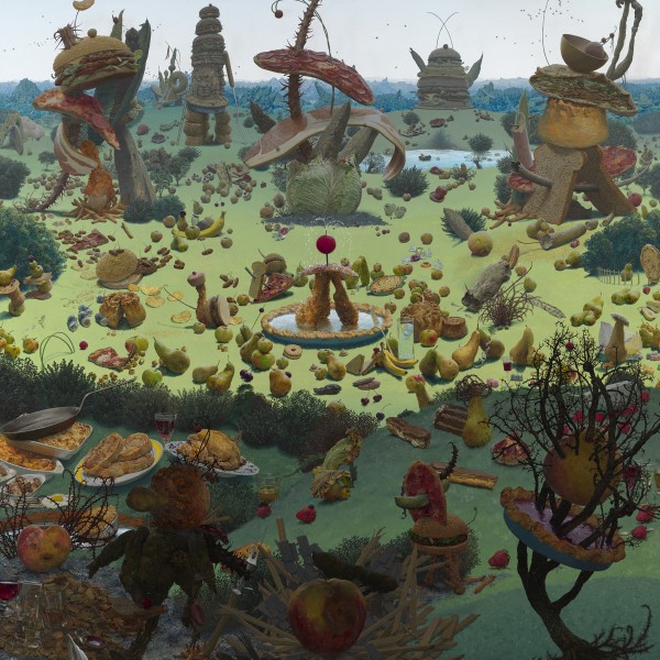 Adoration and Bunfights (2005-10), Oil on Canvas, 193 x 170cm