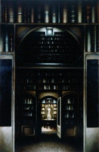 Library II (1997-2000), Oil on Board, 81 x 52.5 inches