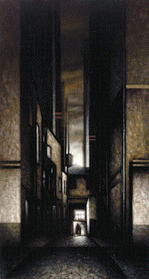 Lyme Regis (1998-99), Oil on Board, 72.75 x 39 inches