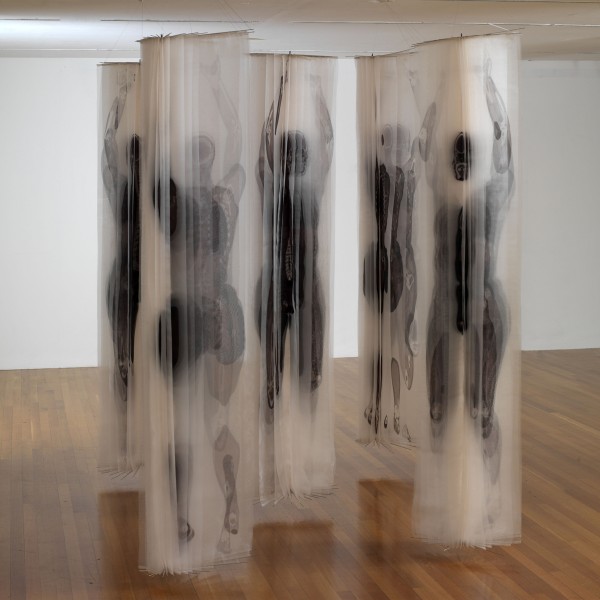 Dervishes (central axis, front axis, back axis, right axis, left axis) (2007), Dye Sublimation Print on Glass Organza, Available Separately, Edition of 3, Each Figure 210 x 50 x 30cm