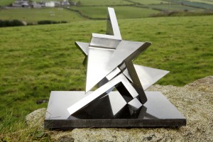 Tetrak (1975), Stainless Steel (Three Parts), Unique, H28 x W38cm
