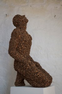 For the Trees (2013), Acorn Cups, Acorns and Mixed Media, 127 x 52 x 55cm