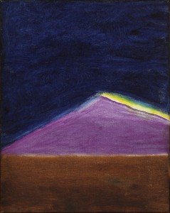 Craigie-Aitchison-Landscape-with-Mountain-Oil-Canvas