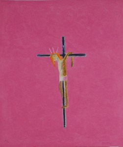 Craigie-Aitchison-Pink-Crucifixion-etching